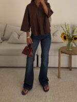 pullandbear-High-Waist Flare- jean-Midnight Navy - Image 2