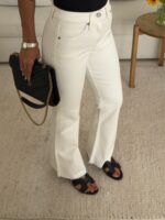 Banana Republic White High-Waist Flare Jeans - Image 3