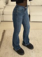 Mango| High-Waist Slim Flare Jeans-Midnight Navy - Image 2