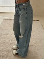 Zara | Ripped Wide Leg Jeans - Image 3