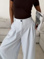CATTLEYA Wide Leg Pants | Pastel Blue
