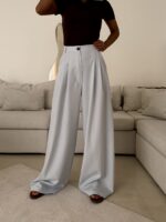 CATTLEYA Wide Leg Pants | Pastel Blue - Image 4