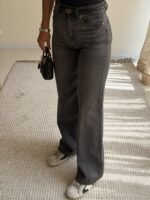 جین ترک Chache Chache | High Rise Wide leg Repped Jean - Image 4