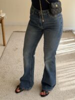 H&M | High Rise Flared Jean-Medium Blue - Image 3