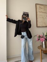 شلوار جین Pullandbear | Wid Leg Jean - Milan Light - Image 2