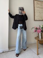 شلوار جین Pullandbear | Wid Leg Jean - Milan Light - Image 6