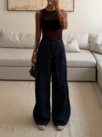 شلوار جین کاغذی منگو Mango| Paper Wide leg Jaen
