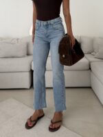 جین زارا | Zara Cropped Flare Jean-Milan light