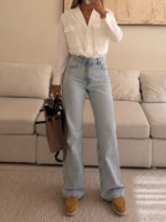 شلوار جین Pullandbear | Wid Leg Jean - Milan Light