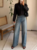 Pull&Bear Cross Waist Wide | Santorini Blue