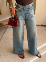 Pull&Bear Cross Waist Wide | Santorini Blue - تصویر 2