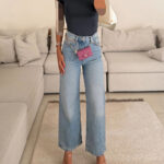 H&M Light Wide Jeans | جین واید لگ آبی روشن