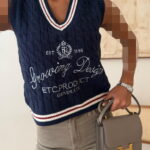 Hippie Rose Sweater Vest-Navy