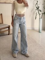 Amisu Wide Leg Jean Curved Seams - تصویر 3