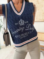 Hippie Rose Sweater Vest-Navy - Image 4