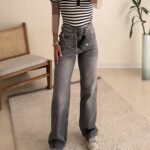 Sela Denim Wide Leg Jeans – Storm