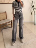 Sela Denim Wide Leg Jeans – Storm