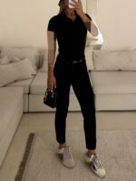 GUESS High-Waist Cropped Slim Jeans – Black