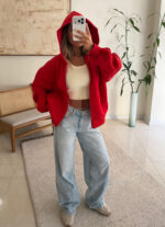 Amisu Wide Leg Jean Curved Seams - Image 2