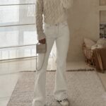 H&M | Low Rise Flared Jean- Lvory