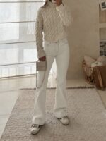H&M | Low Rise Flared Jean- Lvory
