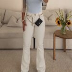 H&M | Mid Rise Flared Jean- Lvory2