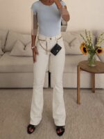 H&M | Mid Rise Flared Jean- Lvory2