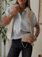 Soft Knit Polo – Powder Blue - Image 2