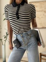 Easy Wear Button Wide leg Jean-Blue Haze - Image 3