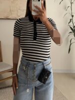 Striped Cotton Polo Shirt