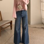 H&M High Rise Wide leg Medium Blue