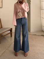 H&M High Rise Wide leg Medium Blue