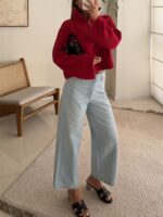 Pullandbear Straight Jeans-soft whashed finish - تصویر 2