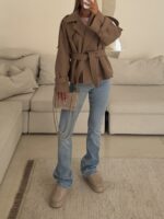 Mango| High-Waist Slim Flare Jeans-Milan light - Image 3