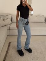 Mango| High-Waist Slim Flare Jeans-Milan light - Image 2