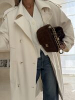 CATTELYA - Ivory Oversized Midi Trench Coat - Image 2