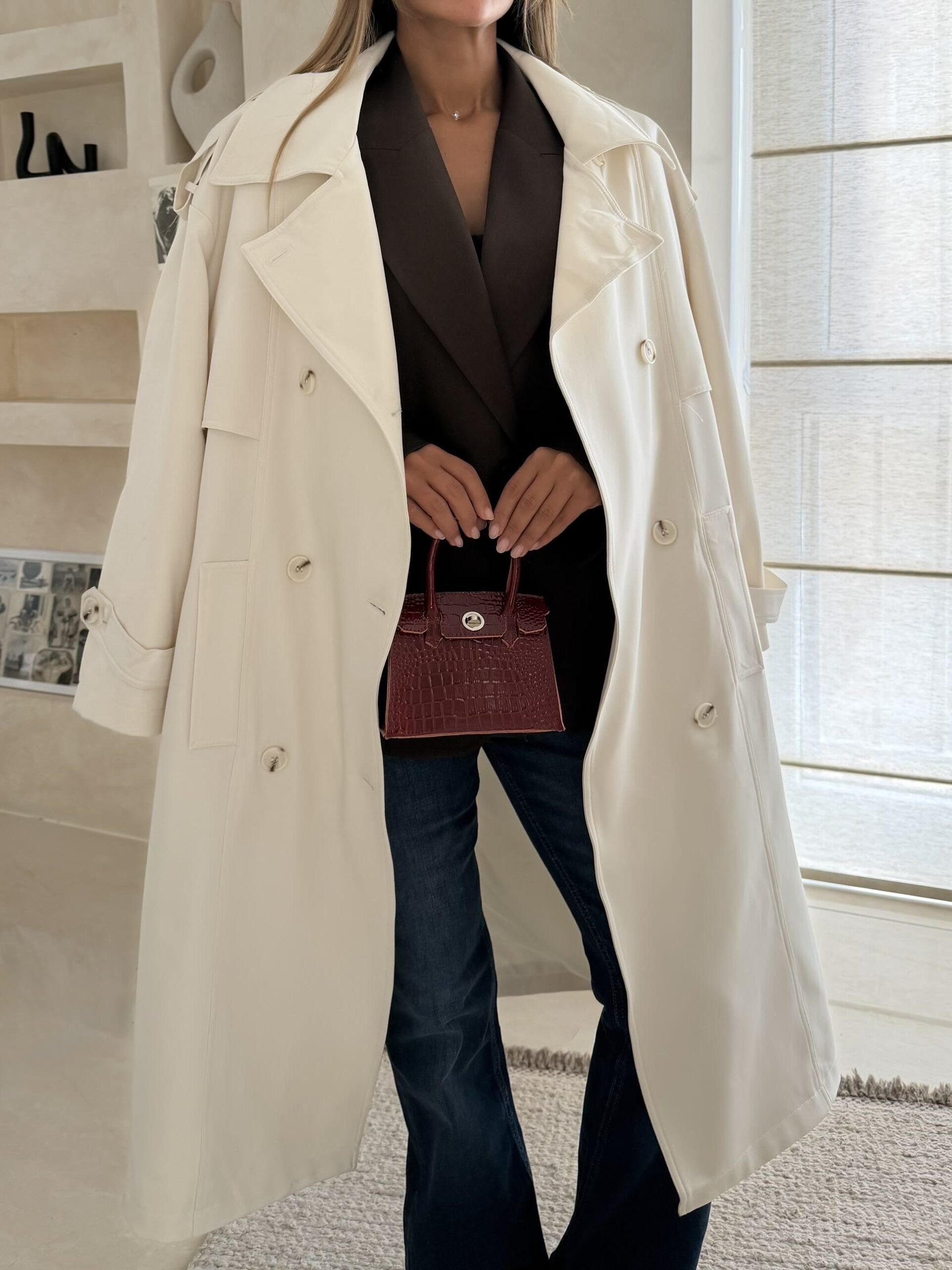 IMG_1368-compressed CATTELYA - Ivory Oversized Midi Trench Coat - Image 1