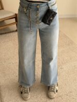 Easy Wear Button Wide leg Jean-Blue Haze - Image 4