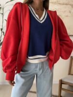 Zip-Up Hoodie with Pockets