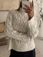 M&S Cable Knit Roll Neck Jumper - Image 3