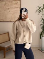Oat Milk Textured Cardigan
