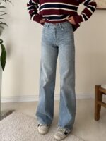 H&M Wide leg jean - Soft Vintage Washed Denim - Image 2