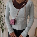 Attached Layer Knit – Baby Blue