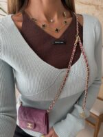Attached Layer Knit – Baby Blue - Image 3