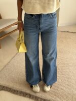 H&M High Rise Wide leg Medium Blue - تصویر 6