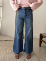 H&M High Rise Wide leg Medium Blue - تصویر 3
