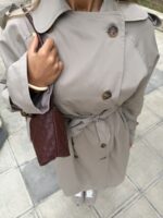 Classic Double-Breasted Trench Coat - تصویر 2