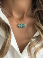 Jeweled Knot Necklace-Silver - Image 2
