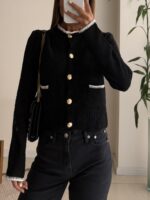Coco Contrast Trim Knit Cardigan