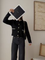 Coco Contrast Trim Knit Cardigan - تصویر 2